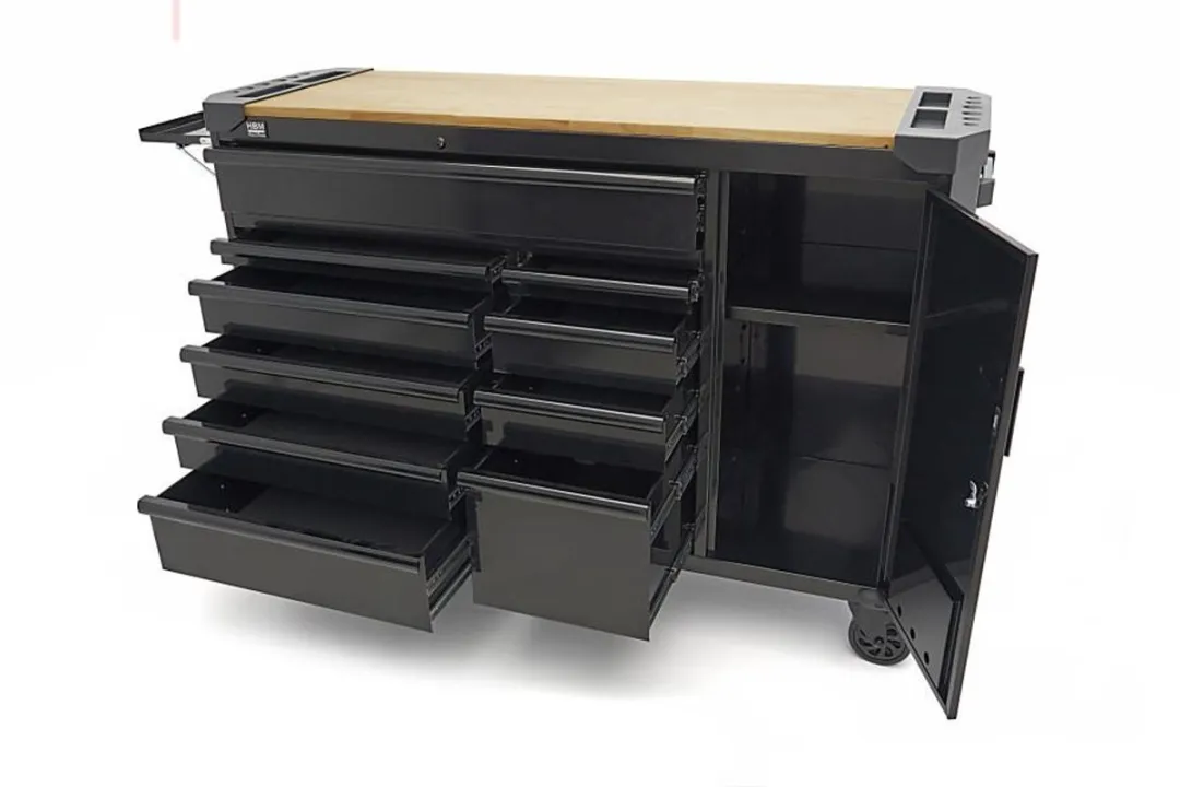HBM Gereedschapswagen 10 Lades 147cm - Zwart