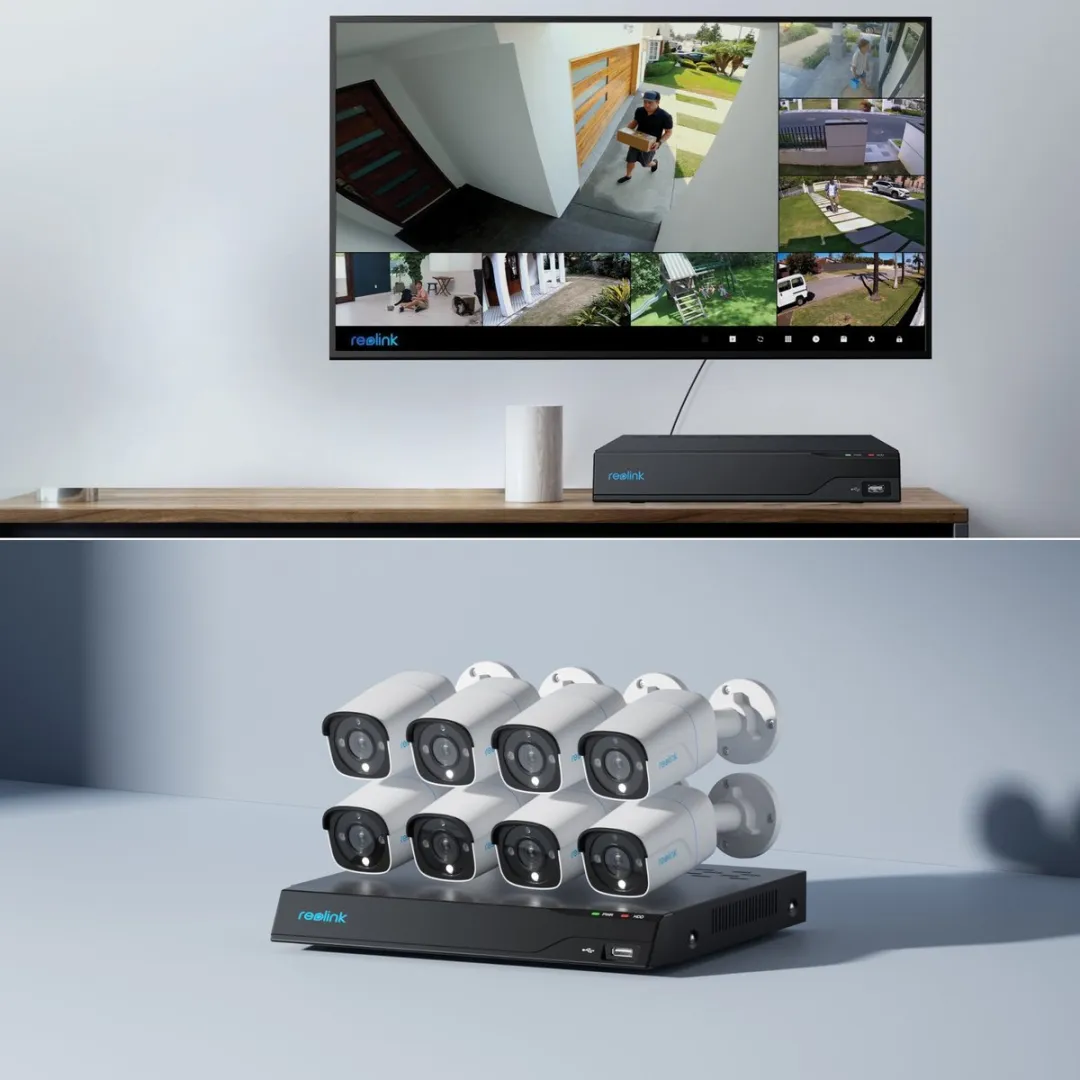 Reolink NVS16-8MB8 Set - 8x Camera's + NVR Wit