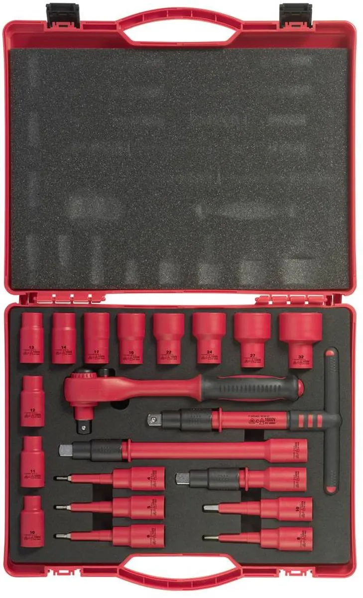 TOOLCRAFT Steeksleutels Metrisch Set 12,7mm - 3-delig