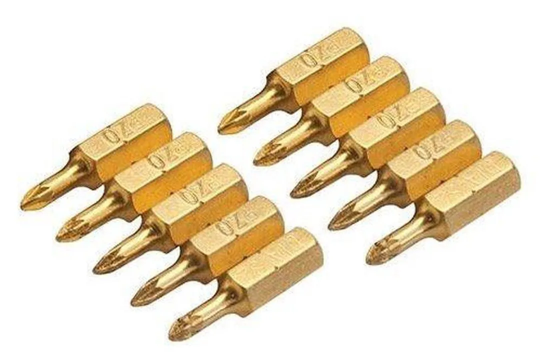 Silverline Diamant PH0 Kruiskopschroevendraaierbits - 10 Stuks