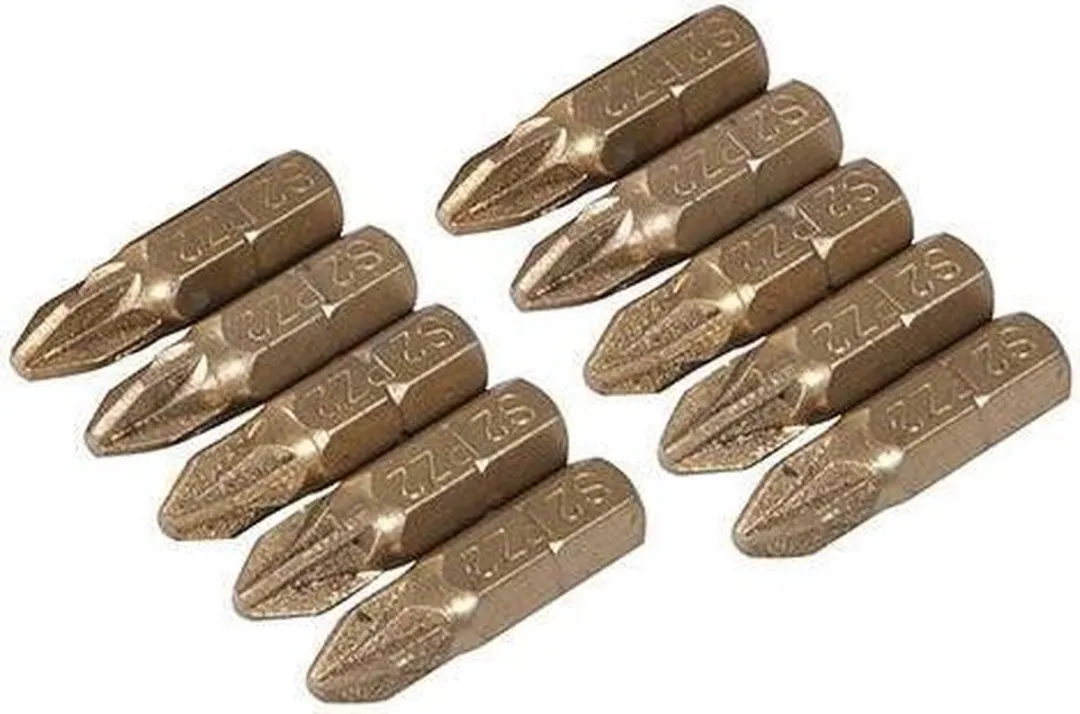 Silverline Diamant PH0 Kruiskopschroevendraaierbits - 10 Stuks