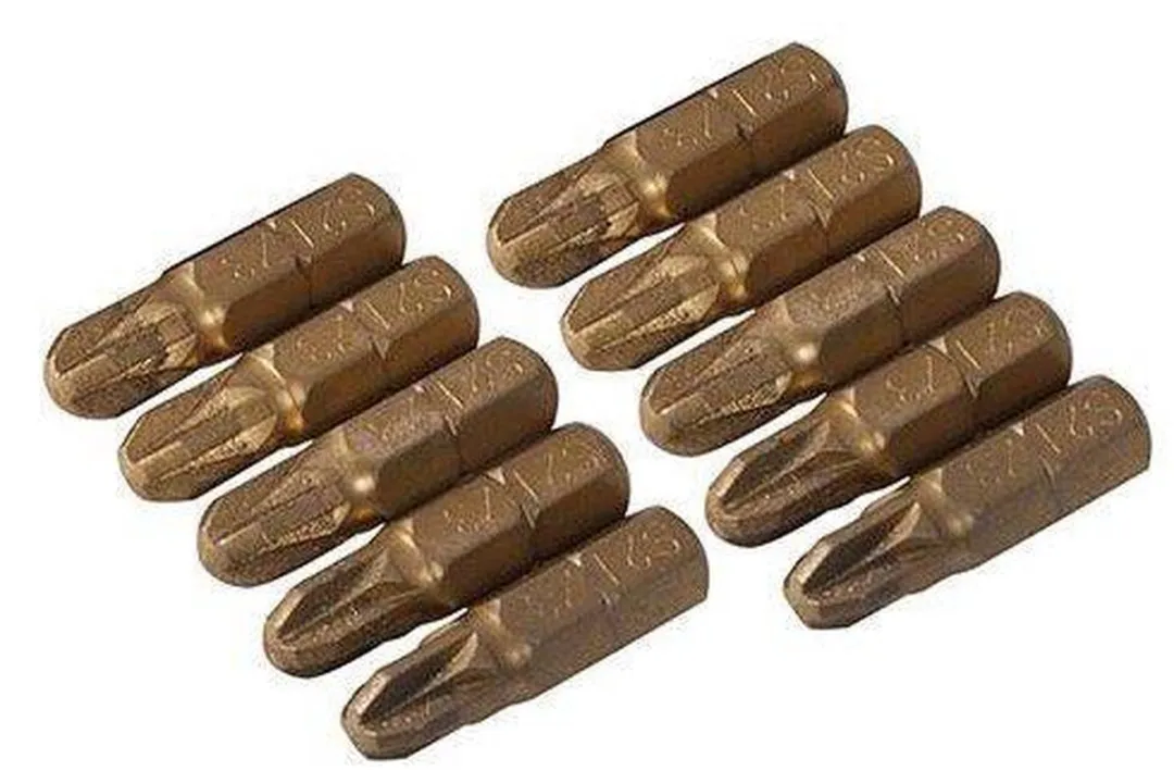 Silverline Diamant PH0 Kruiskopschroevendraaierbits - 10 Stuks