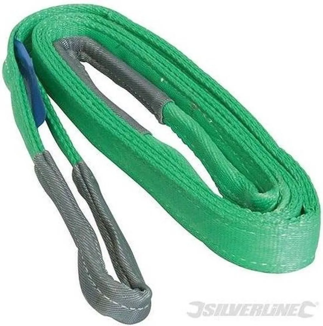 Silverline Hijsband 2 Ton - 3m - Groen