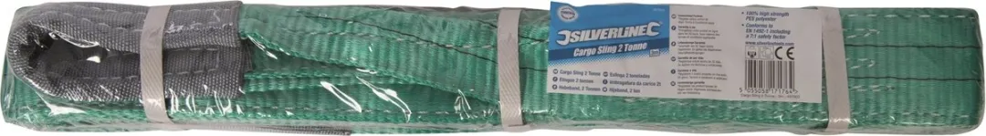 Silverline Hijsband 2 Ton - 3m - Groen