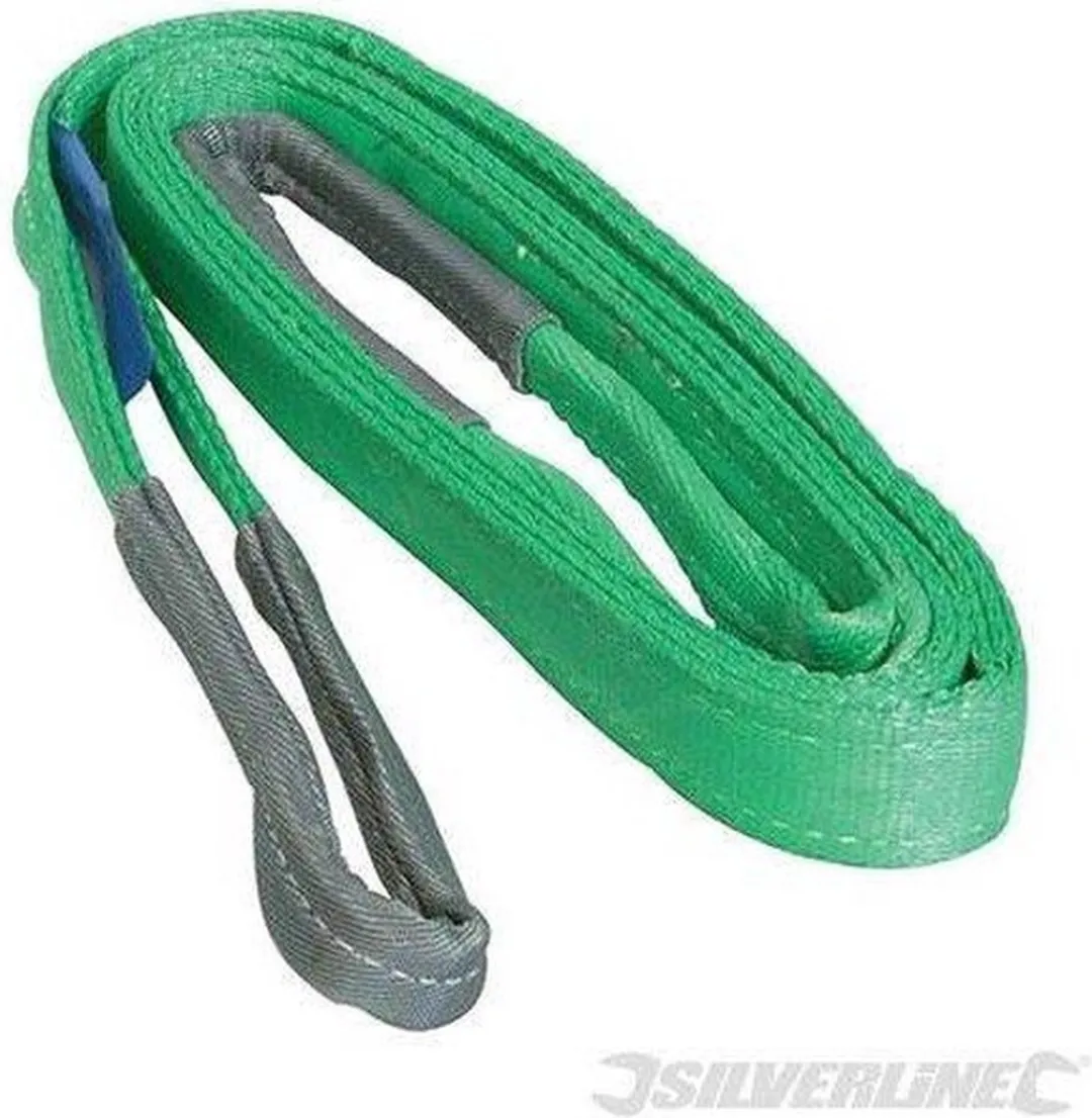 Silverline Hijsband 2 Ton - 3m - Groen