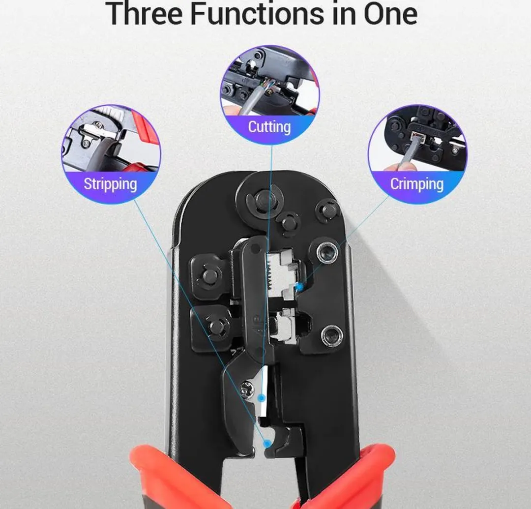 Vention Multifunctionele Kabel Krimptang 3-in-1 - Zwart
