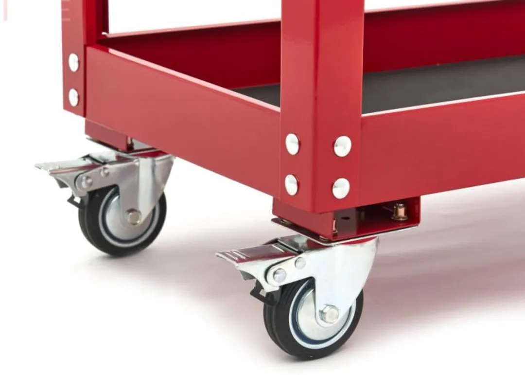 HBM Verrijdbare Gereedschapswagen 2-Laags - Rood