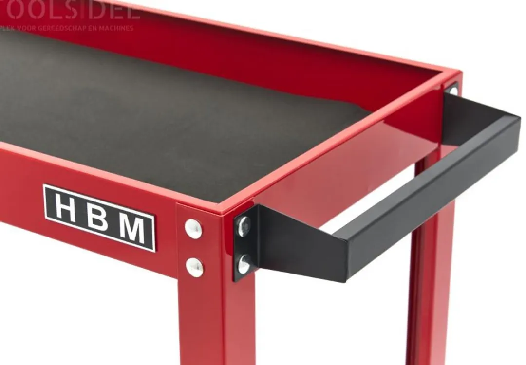HBM Verrijdbare Gereedschapswagen 2-Laags - Rood