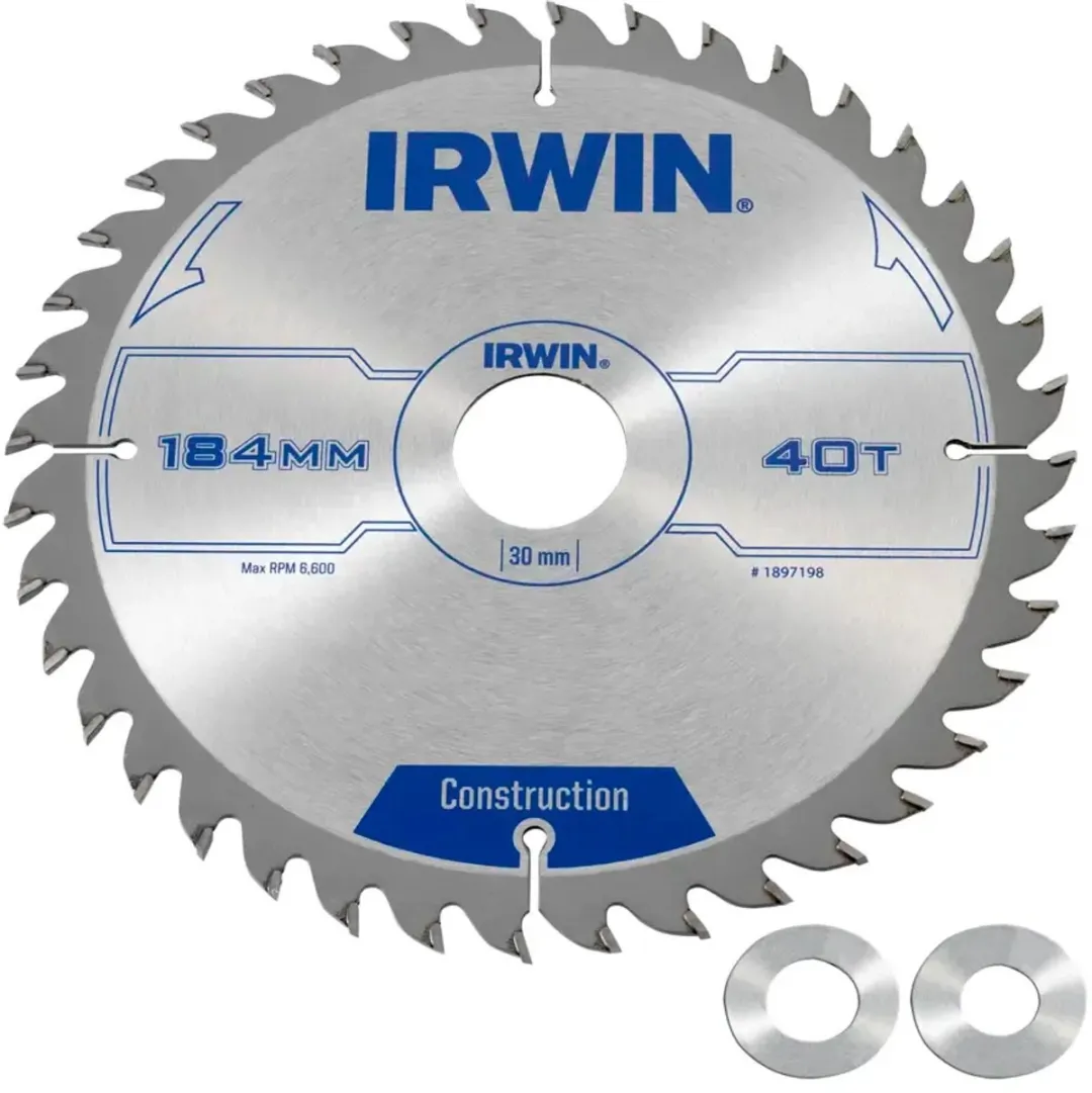 Irwin Cirkelzaagblad Construction 184mm 40T