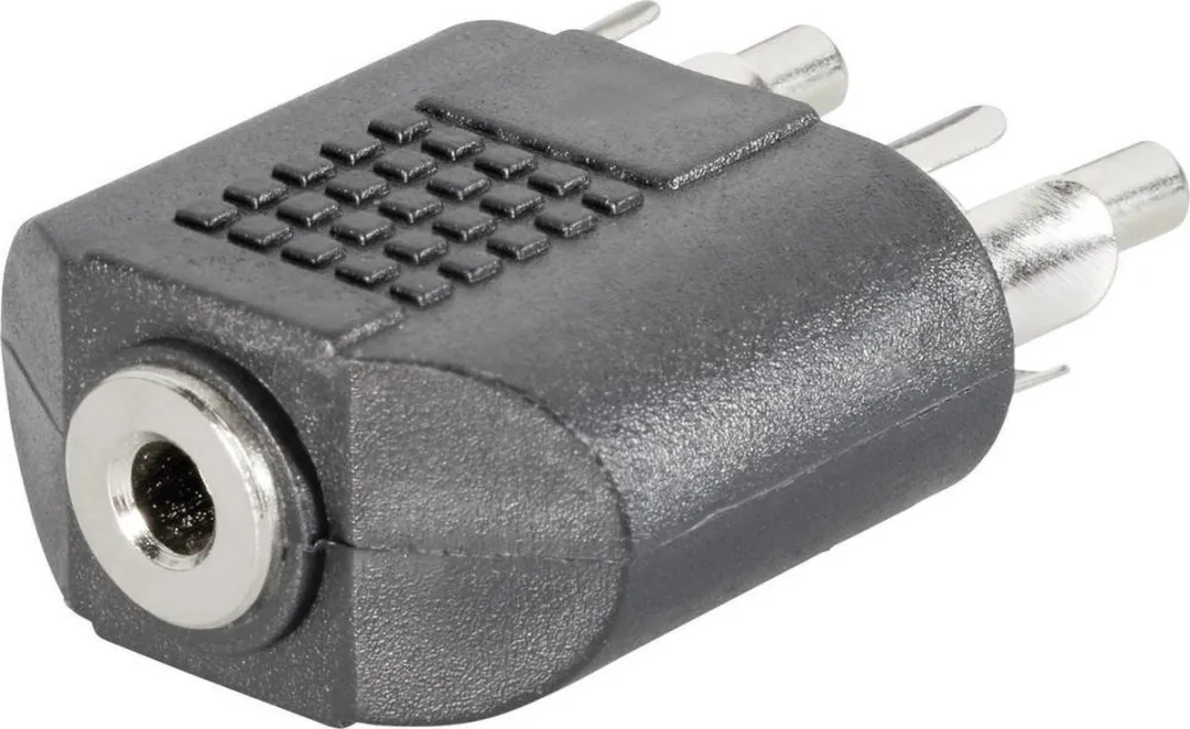 SpeaKa Professional SP-7869756 Cinch/Jack Y-adapter - 2x Cinch naar 1x Jack 3,5mm - Zwart