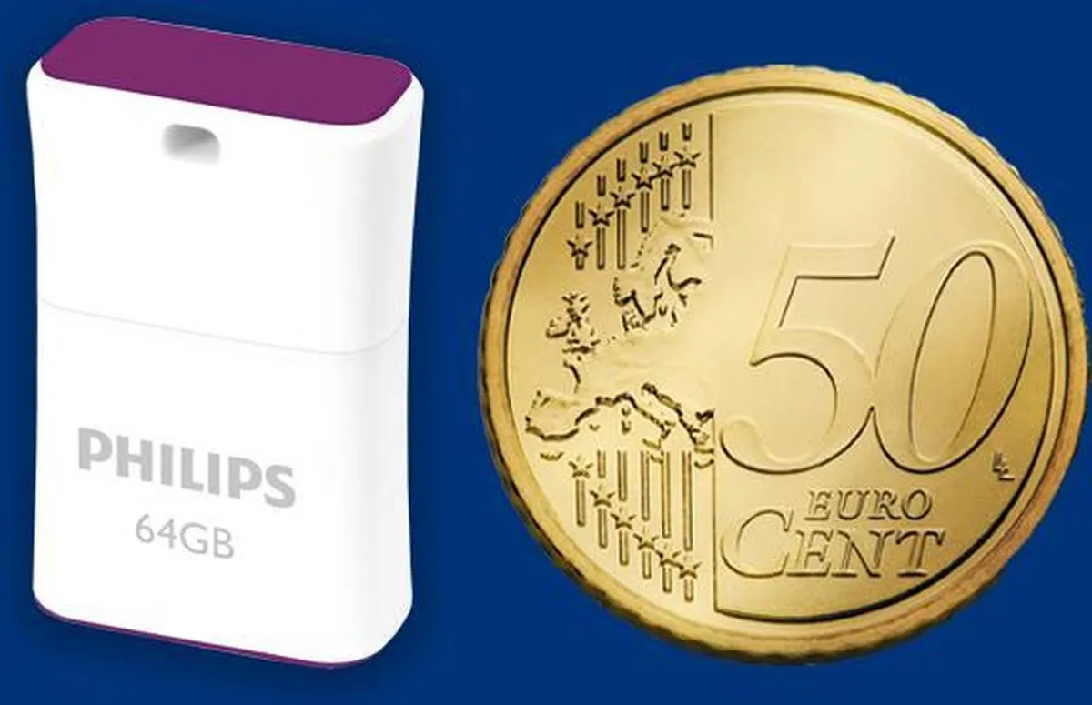 Philips Pico FM64FD85B USB Stick 64GB - Paars/Wit