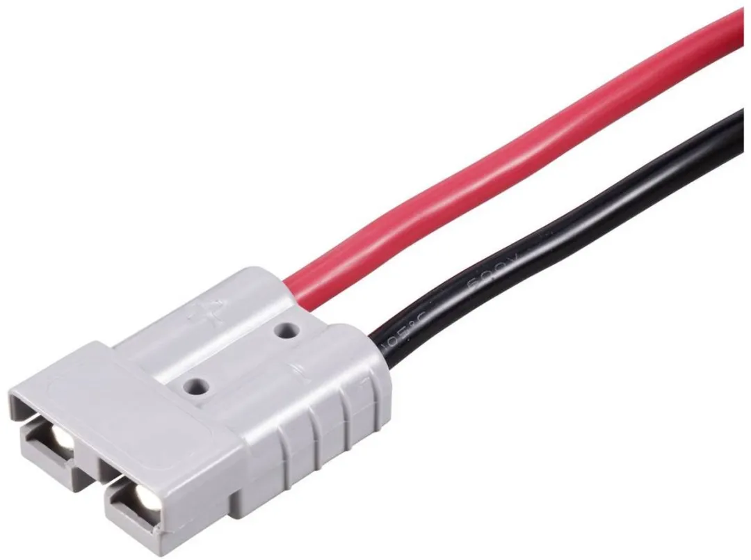 Tru Components TC-12195676 Hoogstroomstekker Verlengkabel 300mm - Zwart/Rood