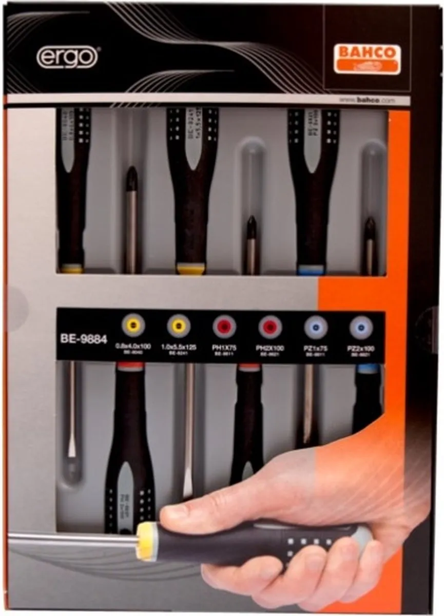 Bahco BE-9884 ERGO Schroevendraaierset 6-delig