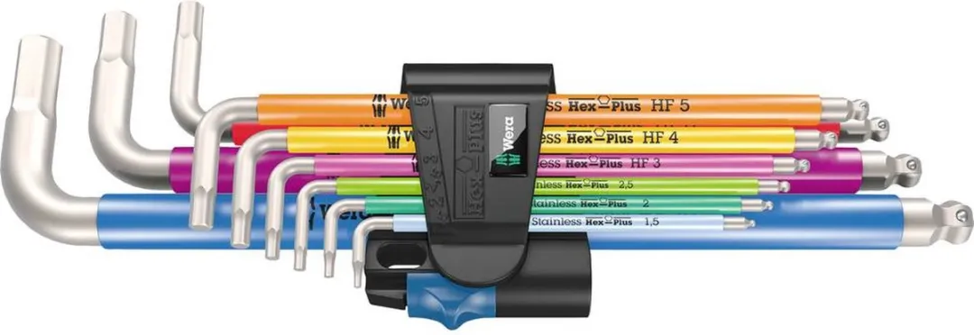 Wera 3950/9 Hex-Plus Inbus 9-delig - Multicolor