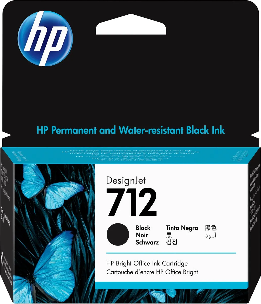HP 712 Inktcartridge 3ED70A - Zwart