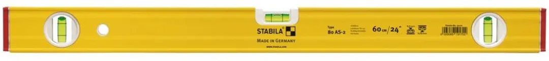 Stabila Waterpas 80AS-2 Blok 120cm - 3 Libellen