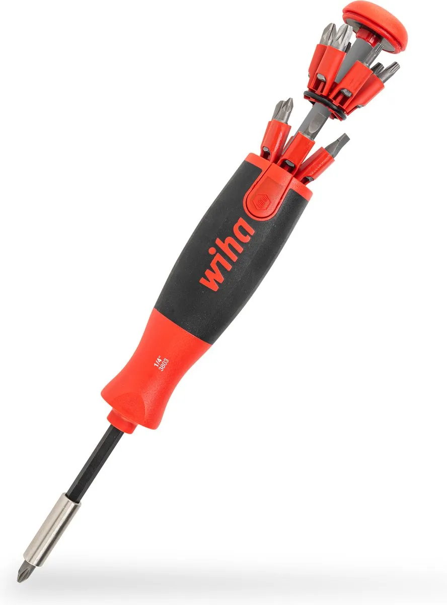 Wiha LiftUp 25 Schroevendraaier met bitmagazijn 380302020 - 12 bits
