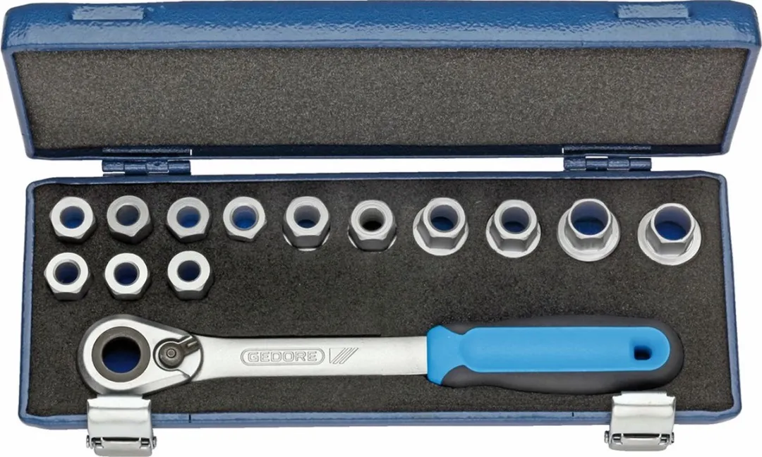 Gedore Dopsleutelset 14-delig 1/2" - 10-24mm Metrisch - afbeelding 2 van 2
