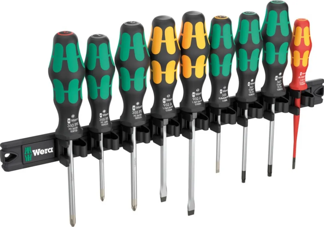 Wera 9650 Magneetstrip Kraftform Schroevendraaierset 9-delig
