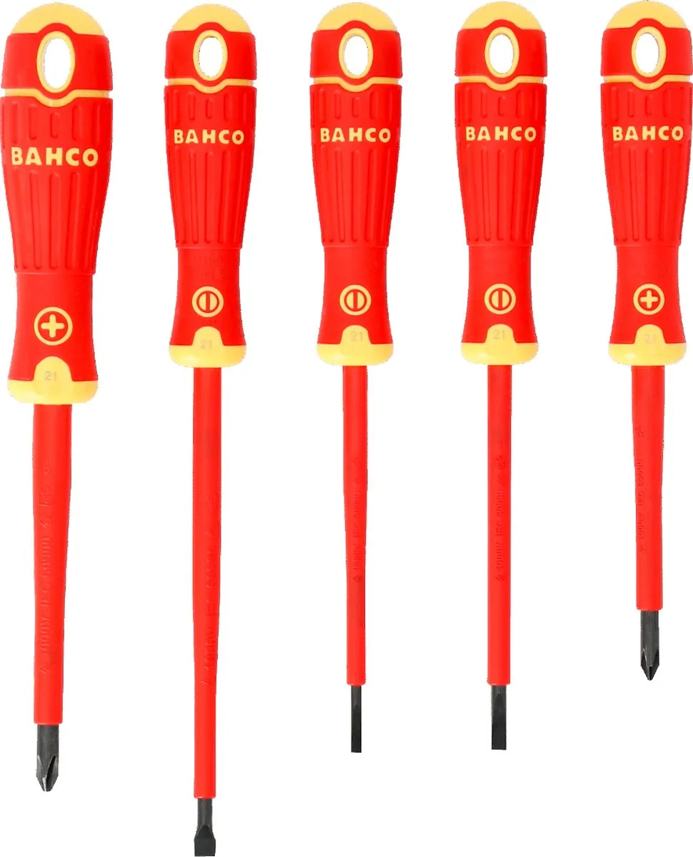 Bahco B220.005 Geïsoleerde Schroevendraaierset - 6-delig - Rood/Geel