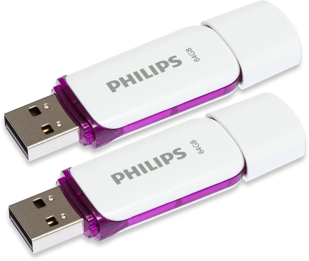 Philips USB Stick Snow Edition 64GB - 4 Stuks - Magic Purple