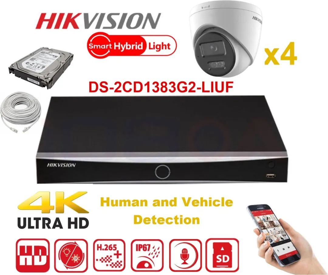Hikvision Smart Hybrid G2 KITIP4T2TB Camerakit