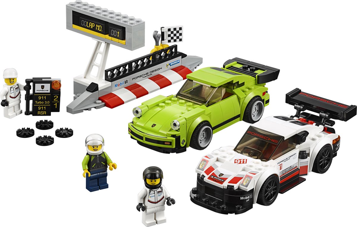 LEGO Speed Champions Porsche 911 RSR en 911 Turbo 3.0 - 75888
