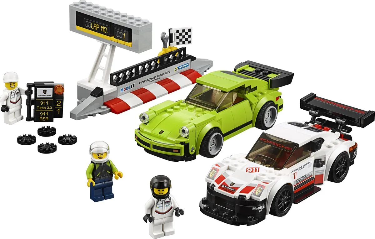 LEGO Speed Champions Porsche 911 RSR & Turbo 3.0 75888 - 391 Stukken