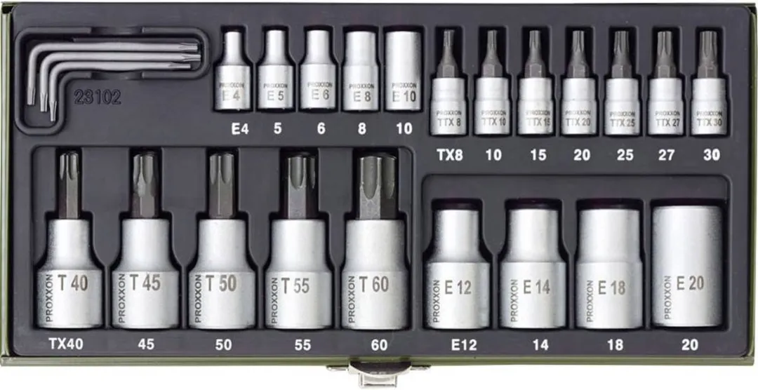 Proxxon Industrial 23 102 Dopsleutel-bitinzetset 24-delig - afbeelding 6 van 6