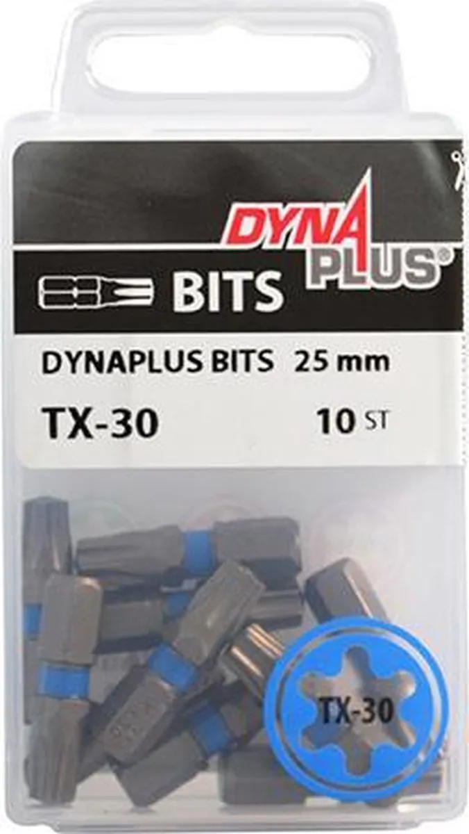Dynaplus Torx 30 Schroefbit 25mm - Blauw - 10 Stuks