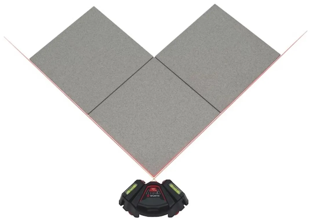 Würth FLL 13 Tegellaser - 4 Lijnen - 40m - Zwart