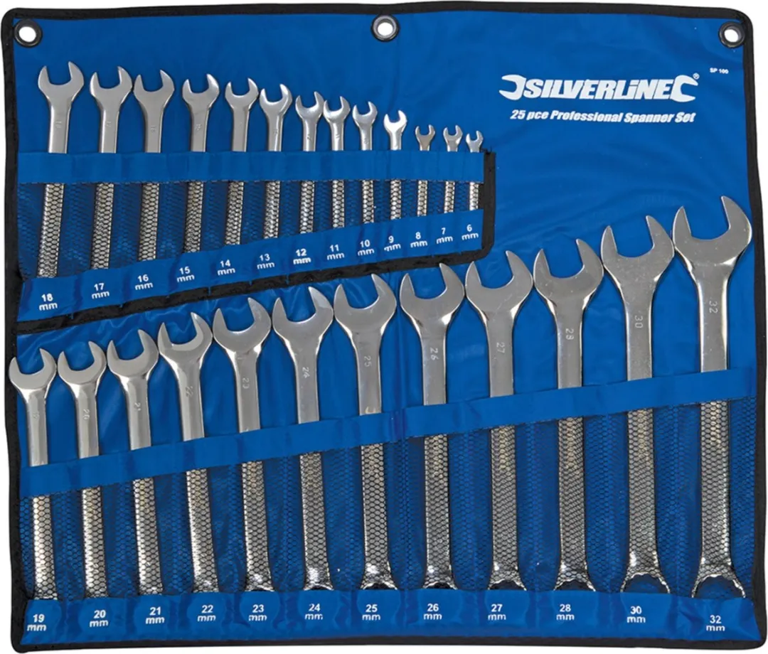 Silverline SP100 Ringsteeksleutelset 25-delig 6-32mm