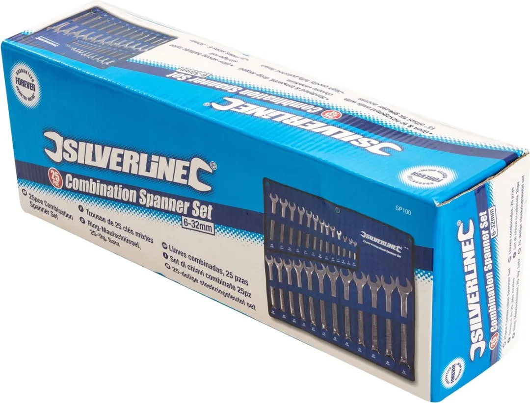 Silverline SP100 Ringsteeksleutelset 25-delig 6-32mm