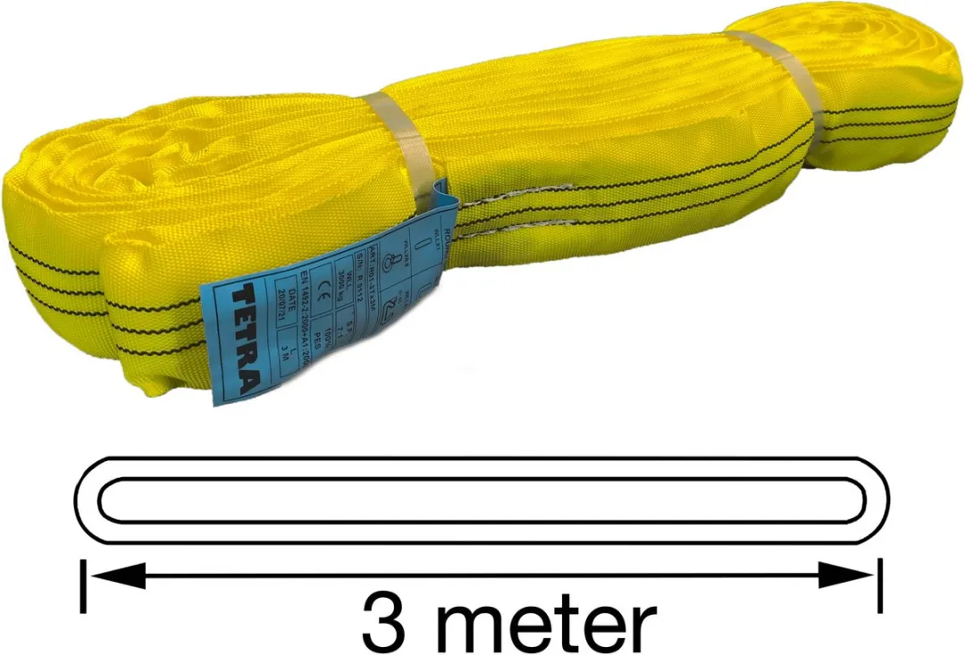 TETRA RS-3T3M Polyester Rondstrop 3 Ton - 3m - Geel