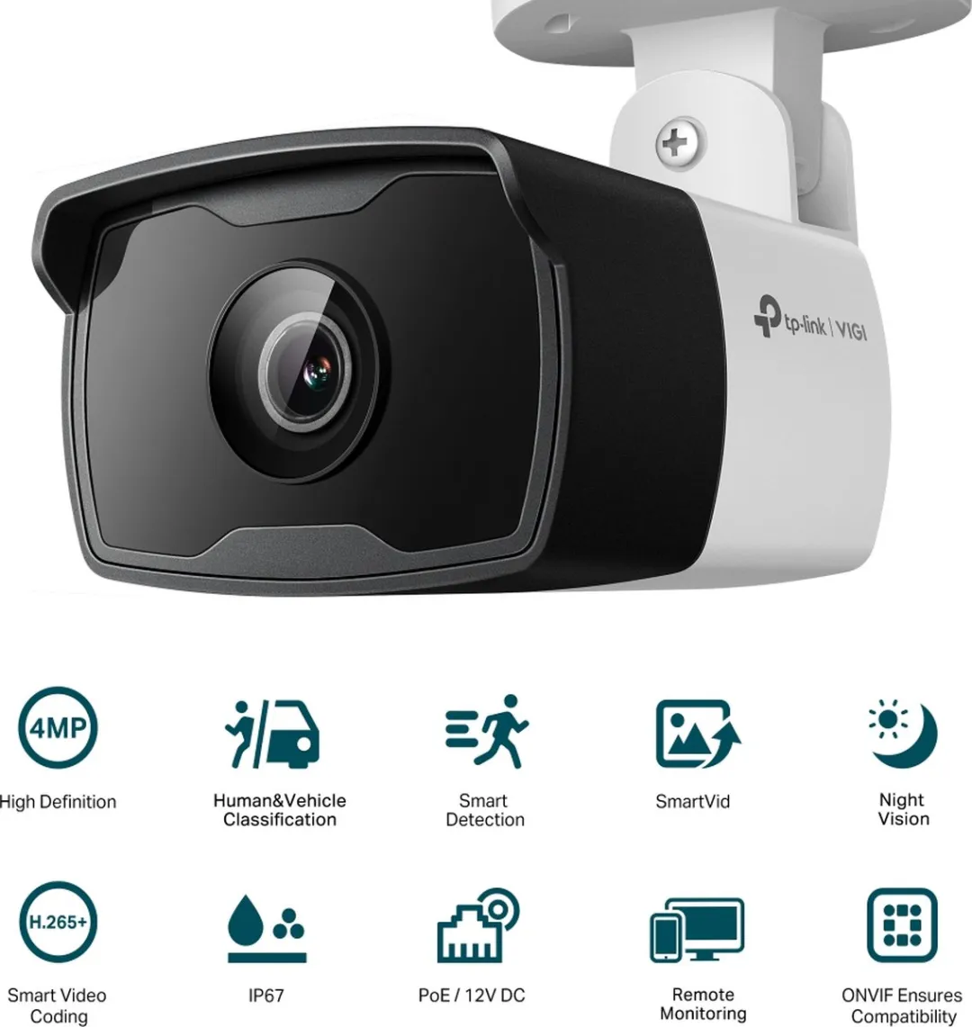 TP-Link VIGI C340I 2.8MM Bewakingscamera - IP Kogel - 2.8mm Lens