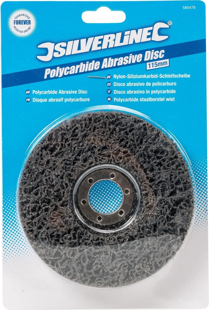 Silverline Polycarbide Staalborstel Wiel Ø115mm - 22,23mm Asgat