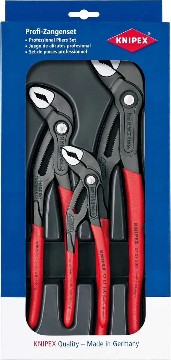 Knipex Cobra Waterpomptangenset 3-delig 00 20 09 V02