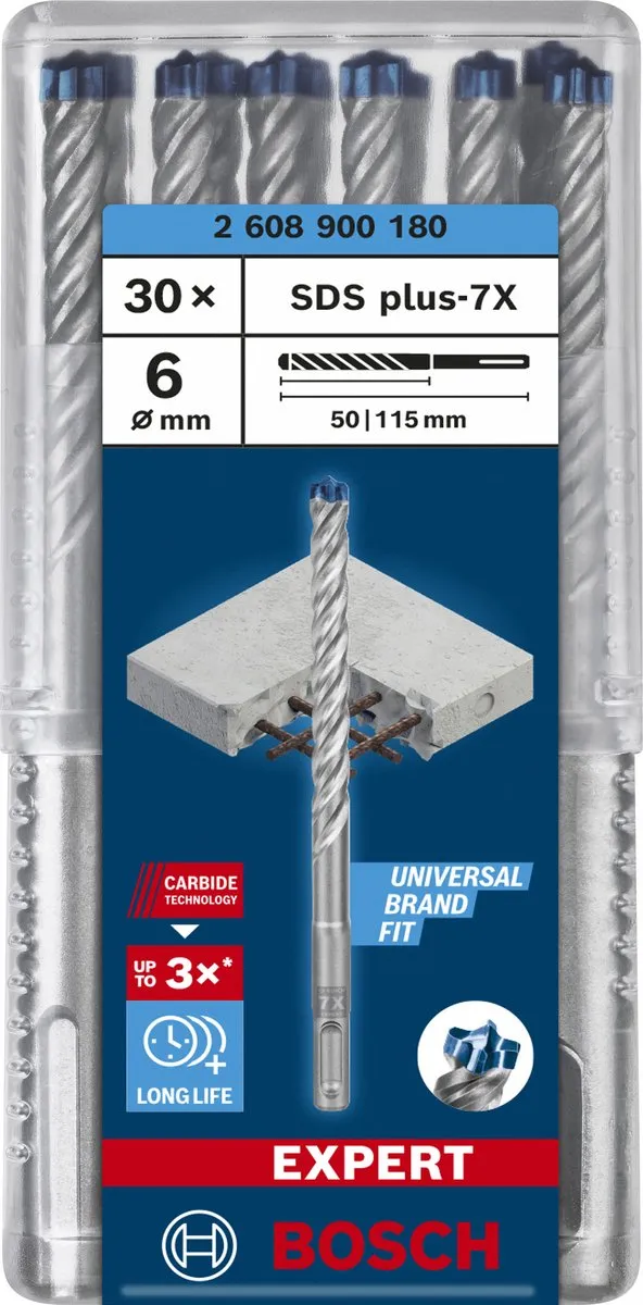 Bosch Professional EXPERT SDS plus-7X Hamerboor 30 Stuks