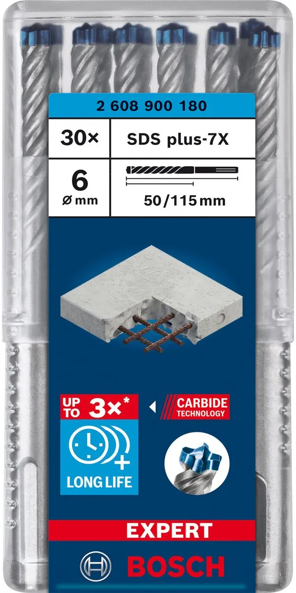 Bosch Professional EXPERT SDS plus-7X Hamerboor 30 Stuks