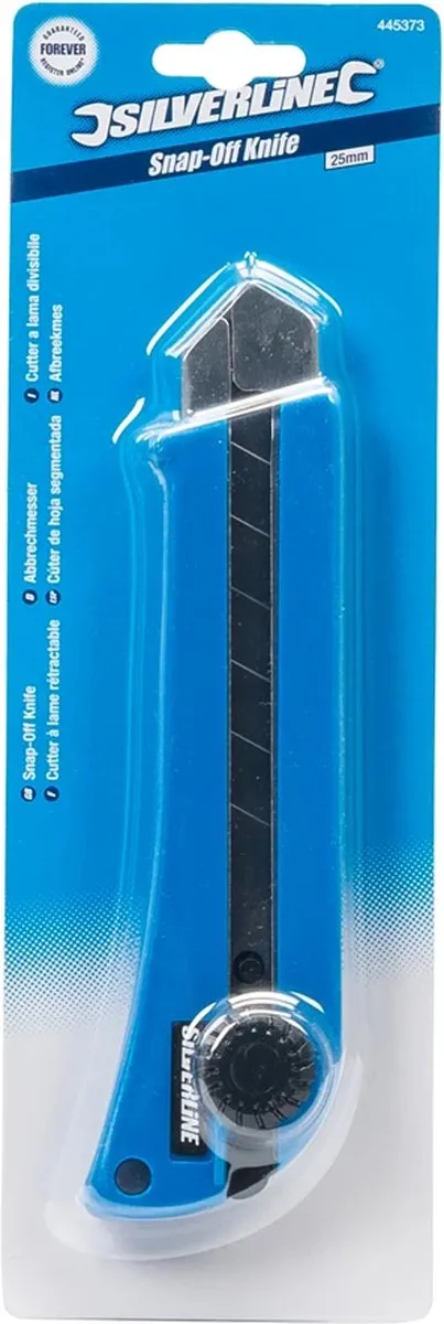 Silverline Stanleymes Afbreekmes 25mm - Antislip Handvat