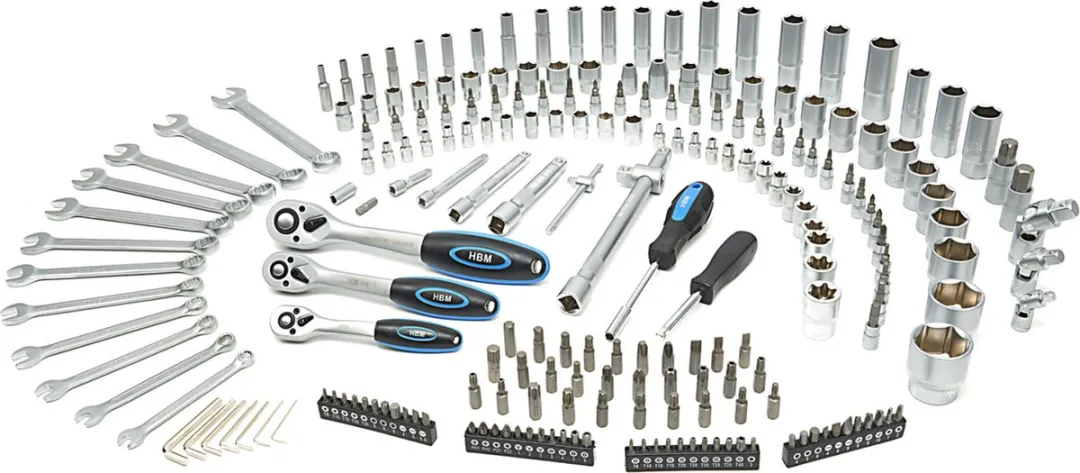 HBM Machines 216-delige Doppenset - 216 Stuks - Zwart