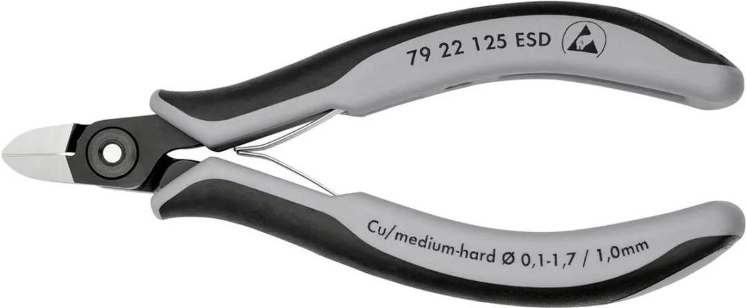 Knipex 79 22 125 ESD Zijsnijtang Ronde-kop 125mm