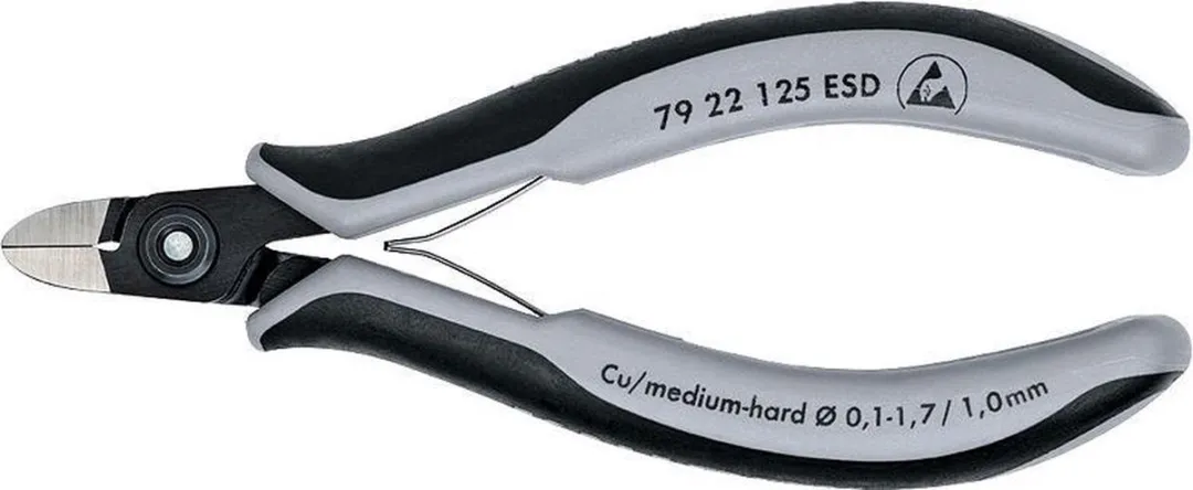 Knipex 79 22 125 ESD Zijsnijtang Ronde-kop 125mm
