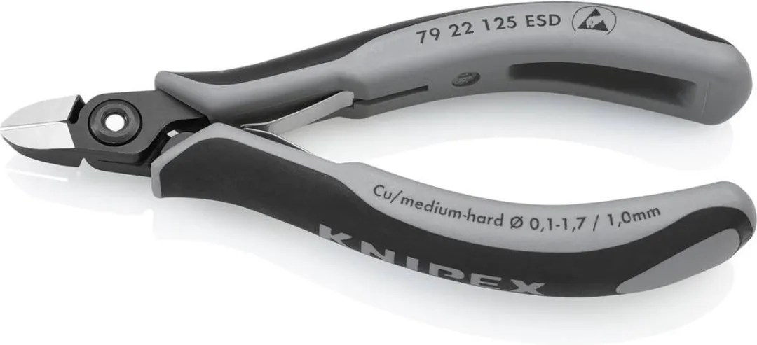 Knipex 79 22 125 ESD Zijsnijtang Ronde-kop 125mm - afbeelding 6 van 6