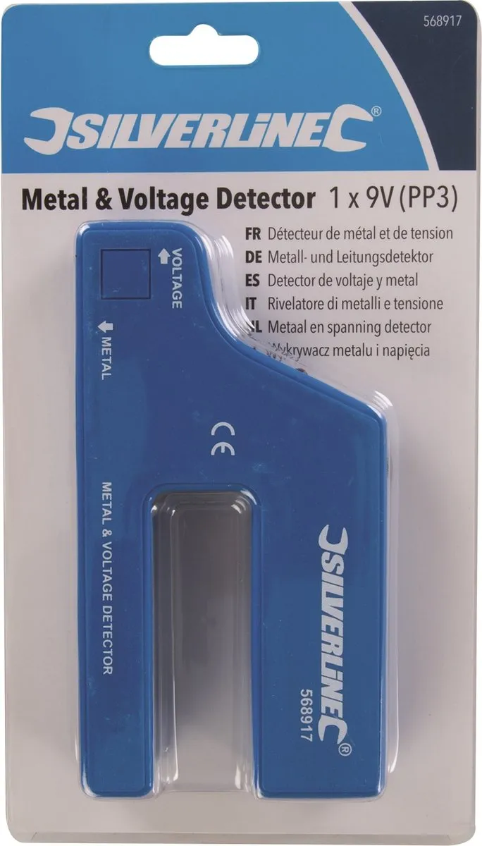 Silverline Metaal en Spanning Detector 9V