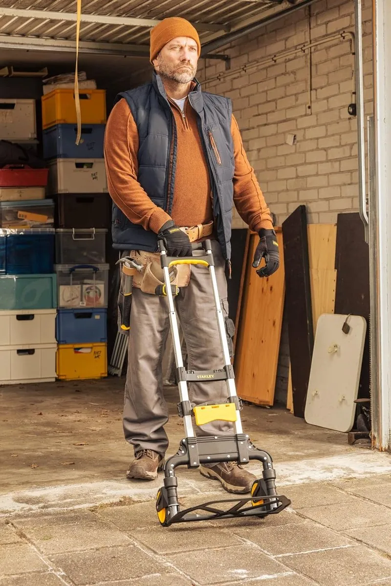 Stanley SXWTD-FT501 Opvouwbare Steekwagen - 60kg - Zwart/Geel