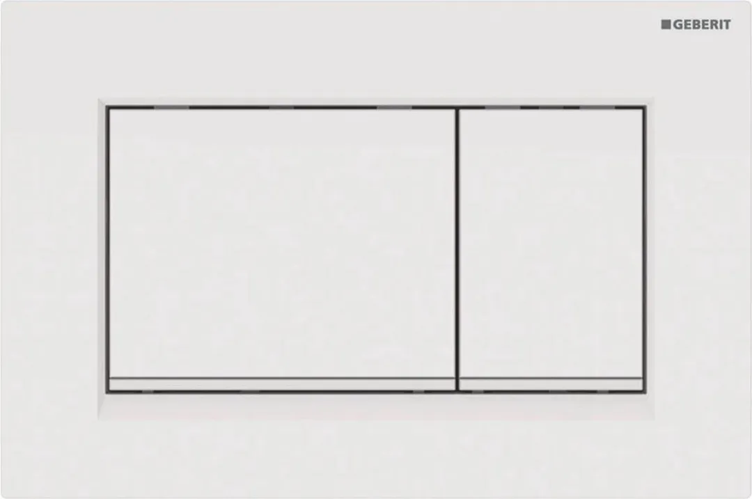 Geberit Bedieningsplaat Sigma30, 2-Toets: Wit, glazendwit