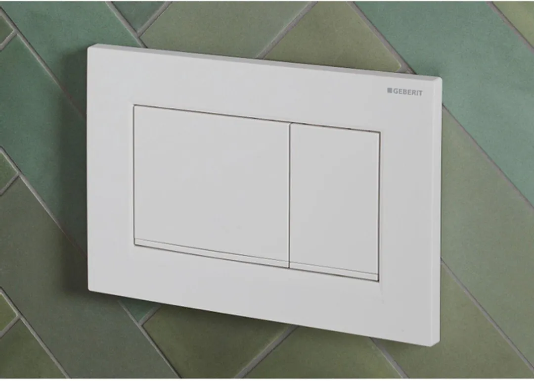 Geberit Bedieningsplaat Sigma30, 2-Toets: Wit, glazendwit