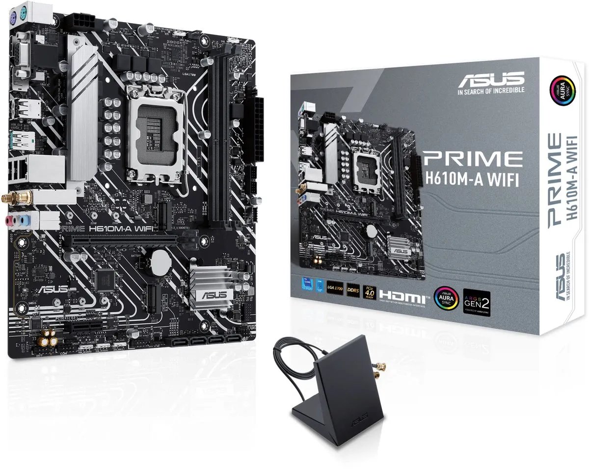 ASUS PRIME H610M-A WIFI Moederbord - Micro-ATX - LGA1700