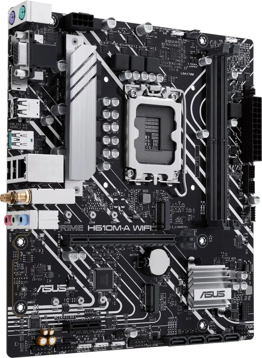 ASUS PRIME H610M-A WIFI Moederbord - Micro-ATX - LGA1700